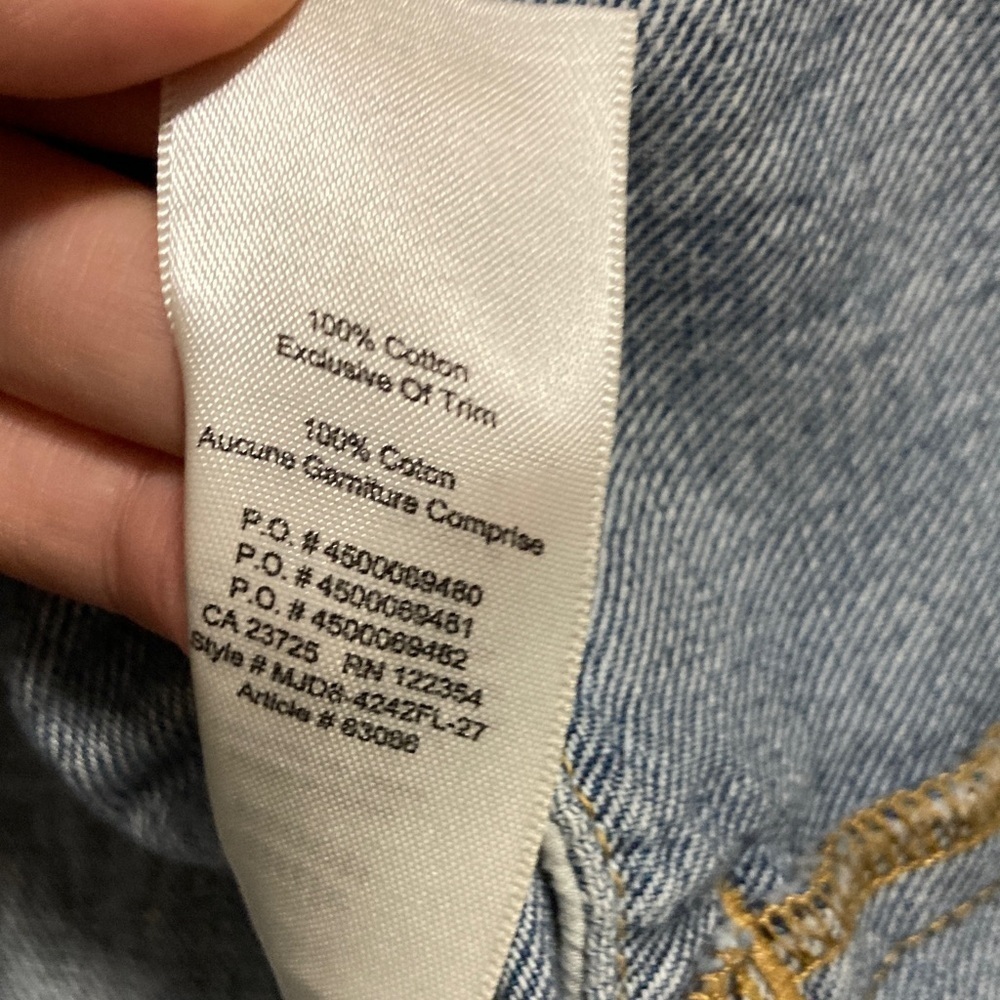 Aritzia Little Moon Dianthus Blue Denim Jacket with Colorful patchwork small - Picture 11 of 11